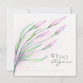 Invitación Soft Purple Lilies Vow Renovación 10 años Invitaci