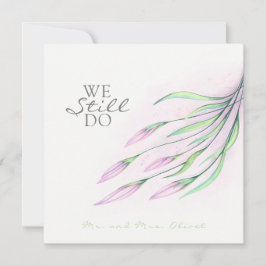 Invitación Soft Purple Lilies Vow Renovación 25 Años Invitaci
