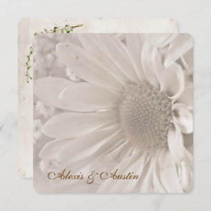 Invitación Soft Sepia Boda Daisy