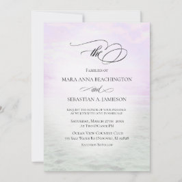 Invitación *~* Soft Sky Beach Sea Sand PhotoWedding