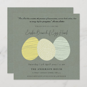 INVITACIÓN SOFT SUTTLE PASTEL EASTER HUEVOS BRUNCH & EGG HUNT
