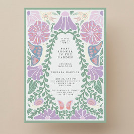 Invitación Soft Vintage Lavender Baby Shower Invitation