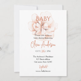 Invitación Soft Wildflowers Modern Baby Shower