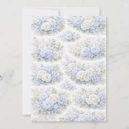 Invitación SoftBlue Floral Pattern Elegant Romantic Botanical