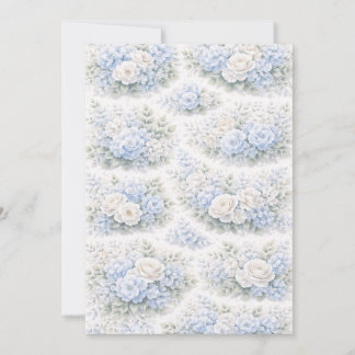 Invitación SoftBlue Floral Pattern Elegant Romantic Botanical