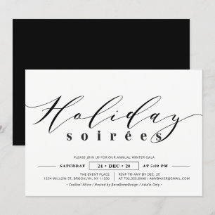 Invitación Soiné Corporativo Minimalista de Fiestas Navideñas