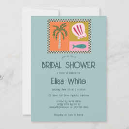 Invitación Soiree Bridal Shower Moderna PERSONALIZADO Cute QR