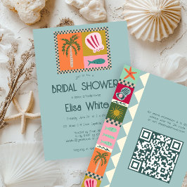 Invitación Soiree Bridal Shower Moderna PERSONALIZADO Cute QR