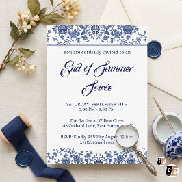 Invitación Soirée Clásica de Fin de Verano en Azul Chinoiseri