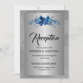 Invitación Soirée plateada: La recepción de un floreciente as