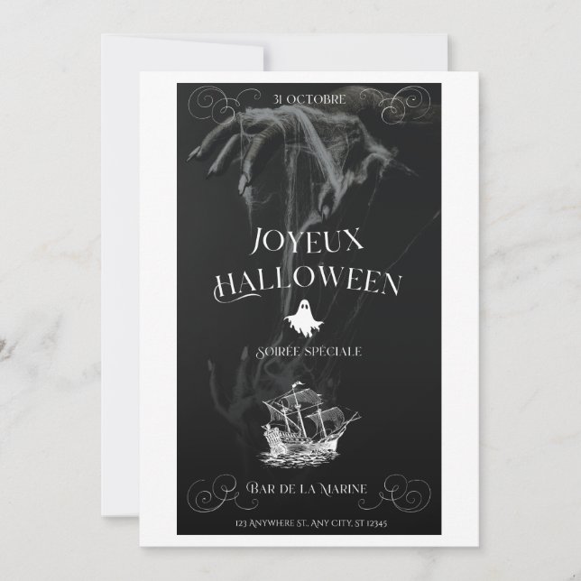 Invitación 🎃 Soirée Spéciale Halloween au Bar de la Marine  (Anverso)