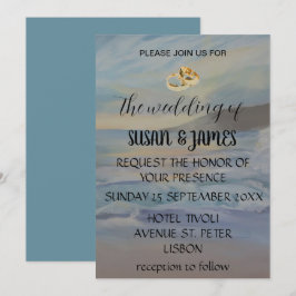Invitación Sol azul de playa