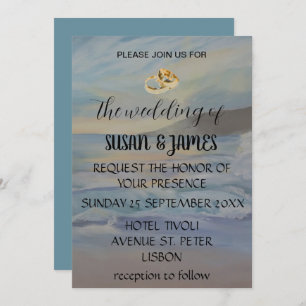 Invitación Sol azul de playa