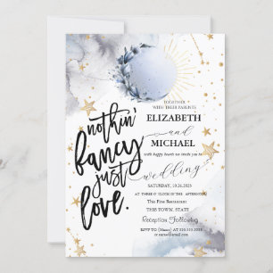 Invitación Sol Celestial, Luna Azul,Bodas de Estrellas