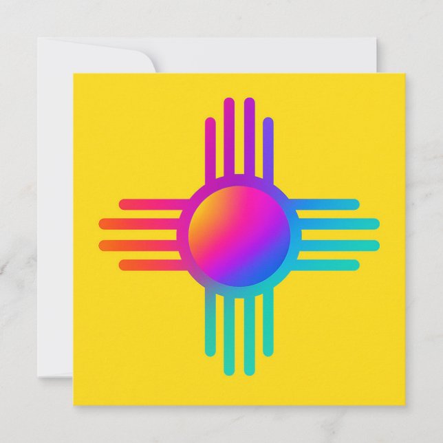 Invitación Sol de Zia de Nuevo México  (Anverso)
