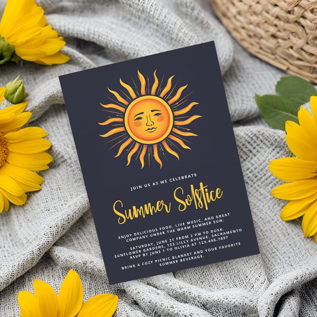 Invitación Sol Fiesta de solsticio de verano (Subido por el creador)
