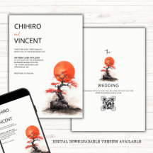 Sol rojo y Boda Sakura antiguo