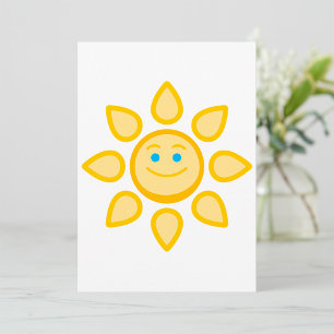 Invitación Sol sonriente Feliz Luz del sol