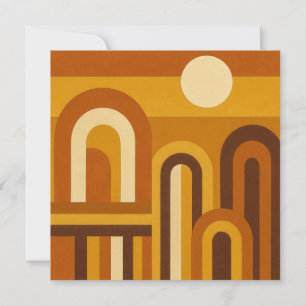 Invitación Sol y Arcos Diseño Geométrico Moderno de Medianos 
