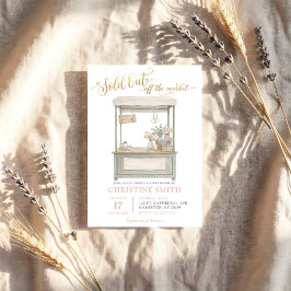 Invitación Sold Out flower Farmer Market Bridal Shower
