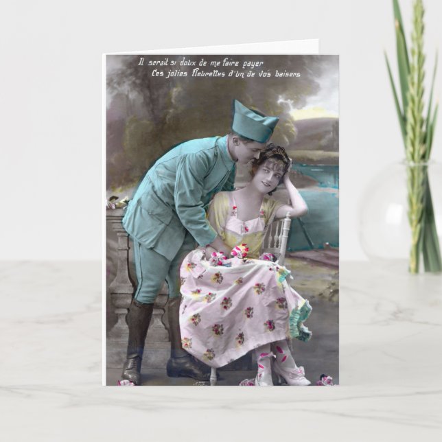 Invitación Soldado y amante (Anverso)