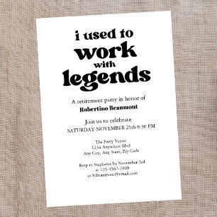 Invitación Solía Trabajar Con Leyendas Graciosas De Jubilació