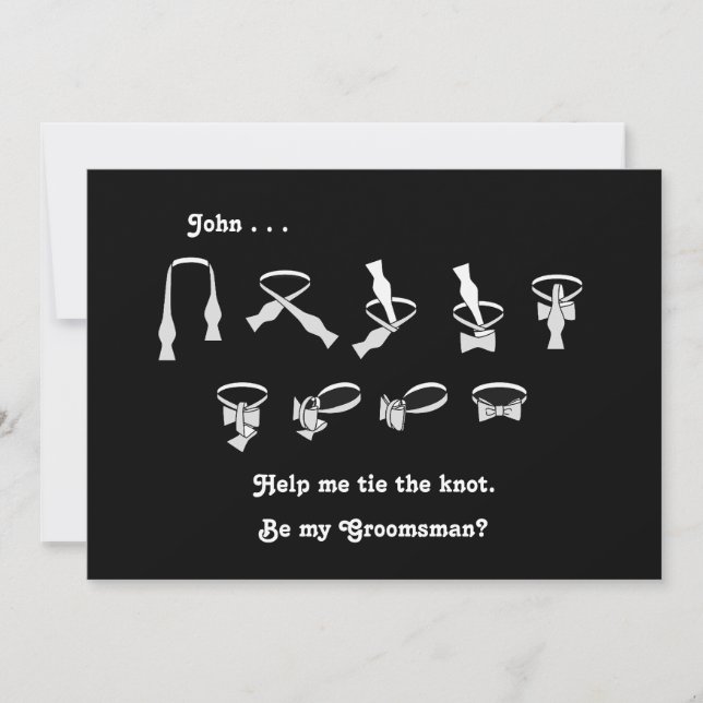 Invitación Solicitud Bowtie Groomsman (Anverso)