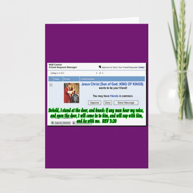 Invitación Solicitud de Amigo de Jesús (Anverso)