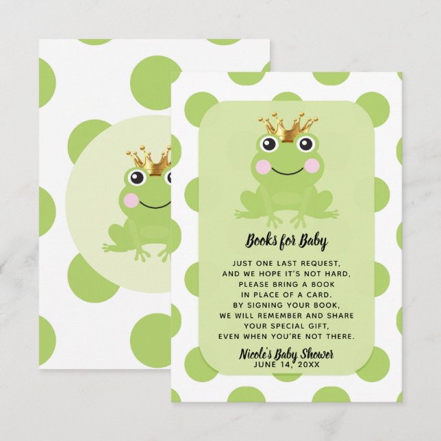 Invitación Solicitud de Baby Shower de libro de cuentos de Pr (Anverso / Reverso)