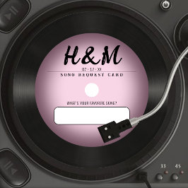 Invitación Solicitud de canción de Boda de registro de vinilo