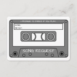 Invitación Solicitud de canción de cinta de casete vintage de
