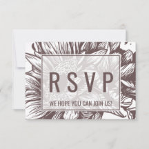 Solicitud de canción de girasol marrón RSVP