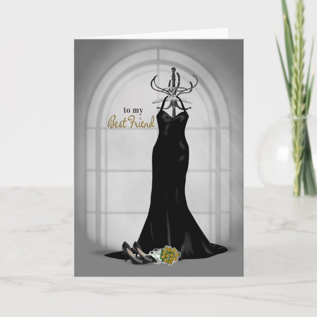 Invitación Solicitud de dama de honor para el mejor amigo (Anverso)