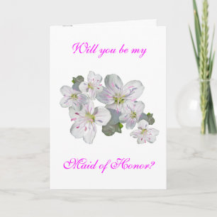 Invitación Solicitud de Dama de Honor Primavera Belleza Flor
