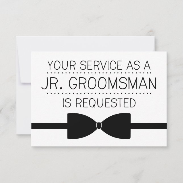 Invitación Solicitud de Groomsman Junior| Groomsmen (Anverso)