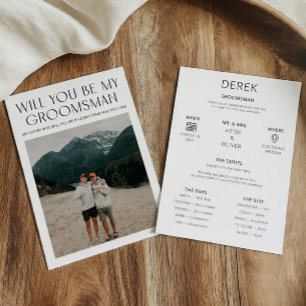 Invitación Solicitud de información de Groomsman de una propu