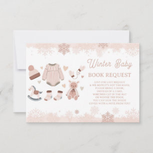 Invitación Solicitud de libro Baby Shower neutral es frío afu