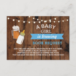 Invitación Solicitud de libro Botella de cerveza Baby Shower 