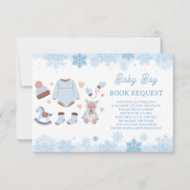 Invitación Solicitud de libro de Baby Shower Boy está frío af