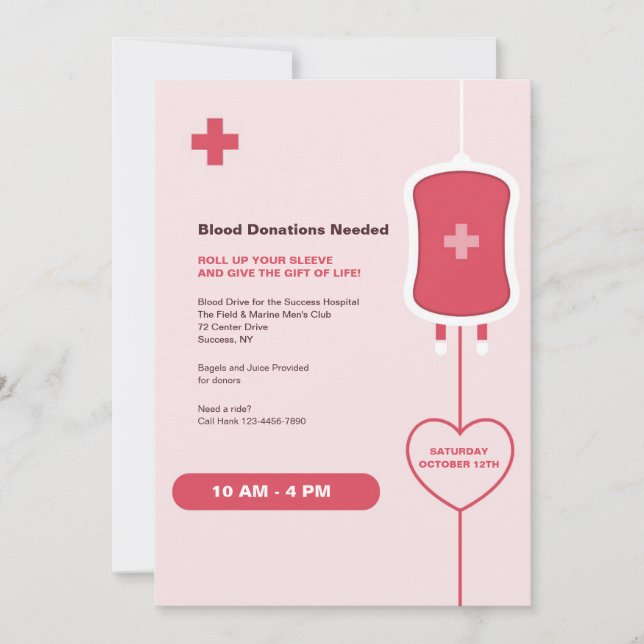 Invitación Solicitud de Mes de Donación de Sangre (Anverso)