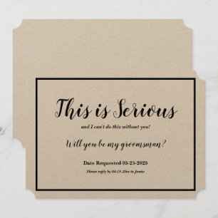 Invitación Solicitud de Padrino Esto es Serio