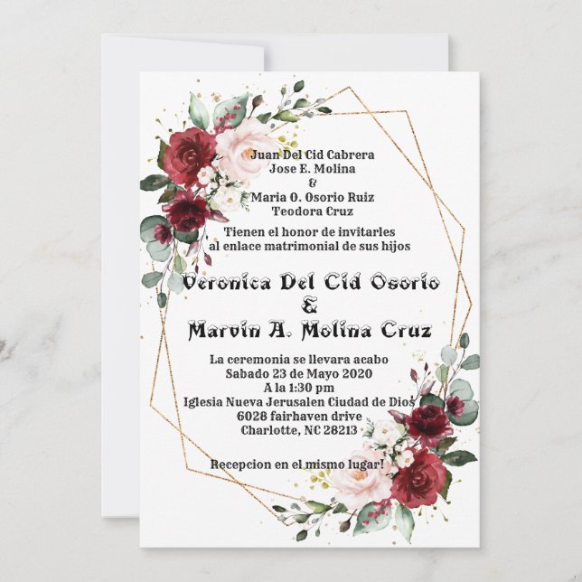 Invitación solicitud de personalizado (Anverso)