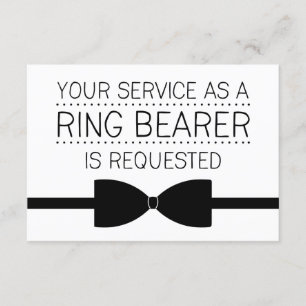 Invitación Solicitud de portador de anillo Groomsmen