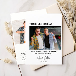 Invitación Solicitud de Propuesta de Padrino de Boda Moderna 