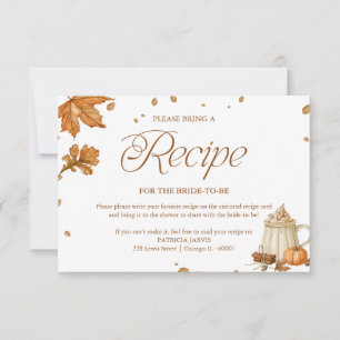 Invitación Solicitud de Receta de Despedida de Soltera con Es