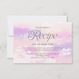 Invitación Solicitud de Receta de Despedida de Soltera en la 