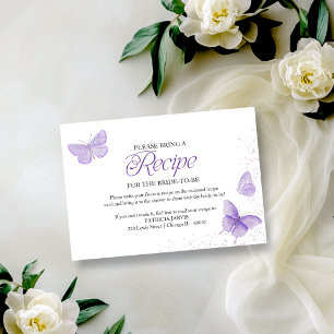 Invitación Solicitud de receta de la ducha de novia de la mar