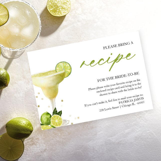 Invitación Solicitud de receta de Margarita Fiesta Bridal Sho (Subido por el creador)
