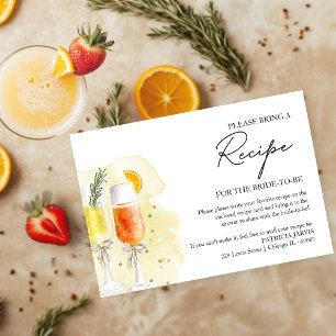 Invitación Solicitud de receta de Mimosa para la fiesta de de