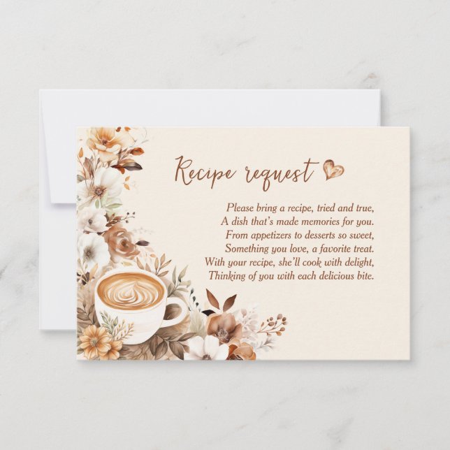 Invitación Solicitud de receta descargable para desayuno de b (Anverso)